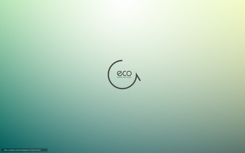 eco logo on gradient background