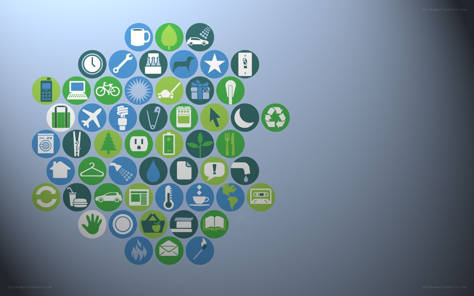 ecology and technology icons