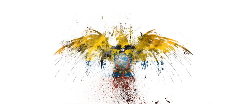 Ecuadorian flag with eagle