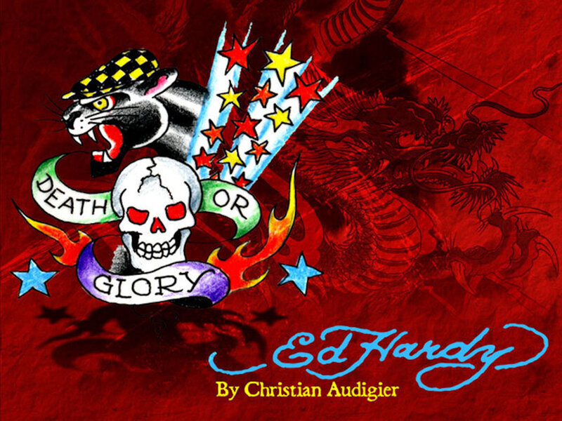 Ed Hardy logo with skull and panther