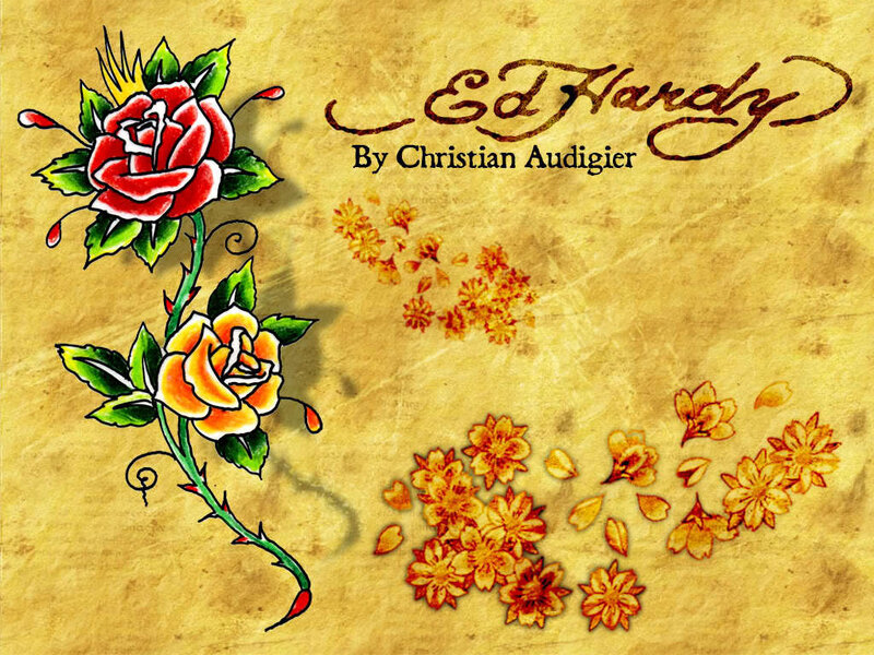 Ed Hardy rose design