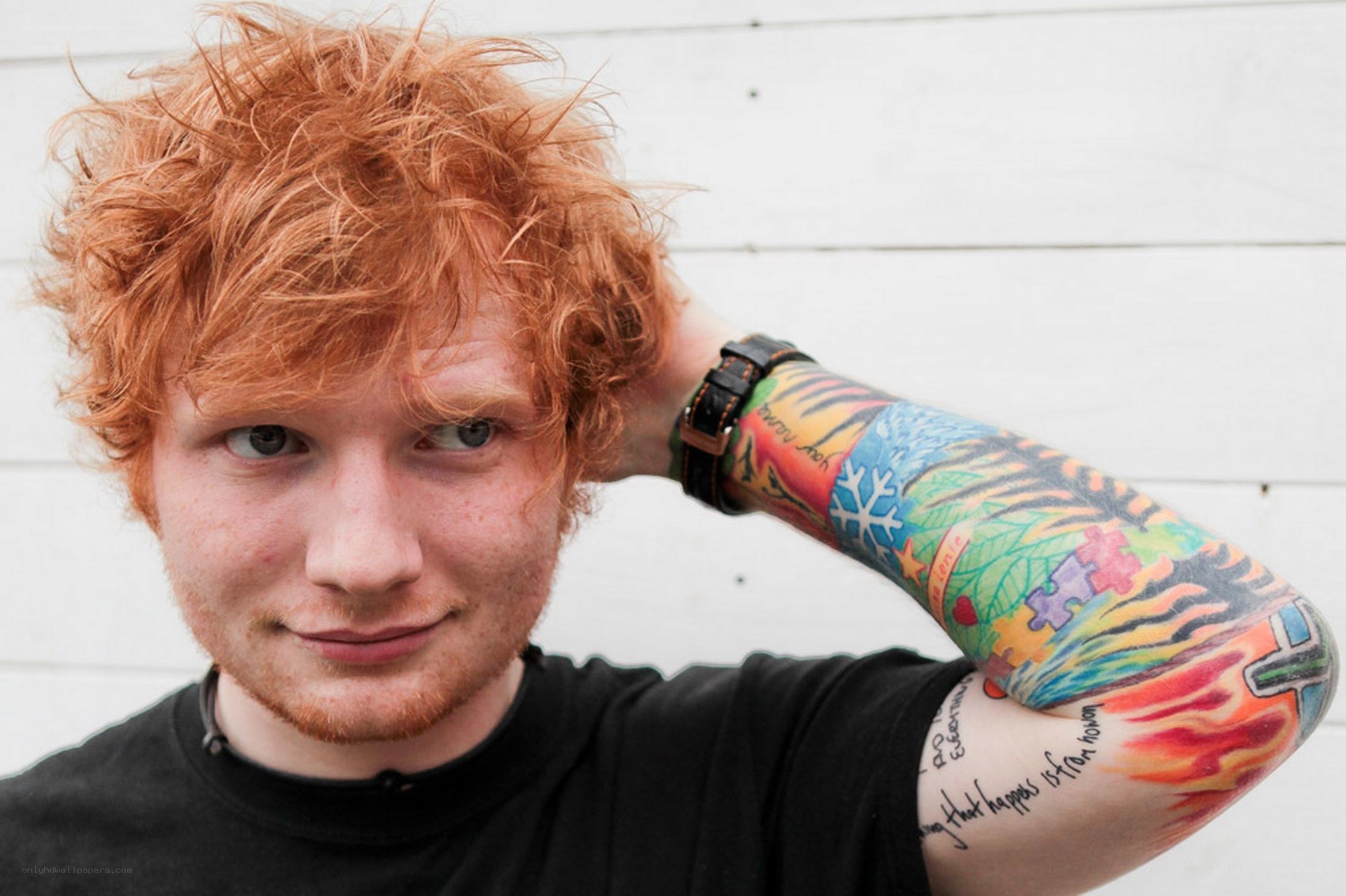 Ed Sheeran with tattoos