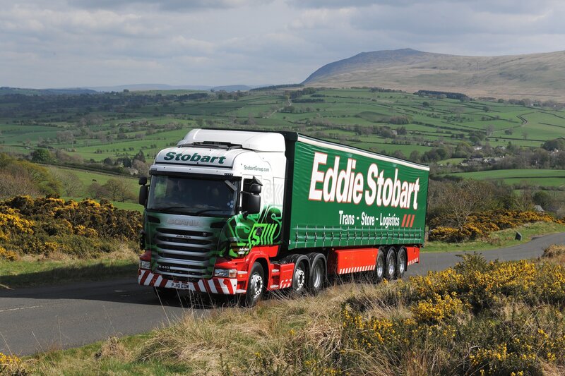Eddie Stobart truck on country road