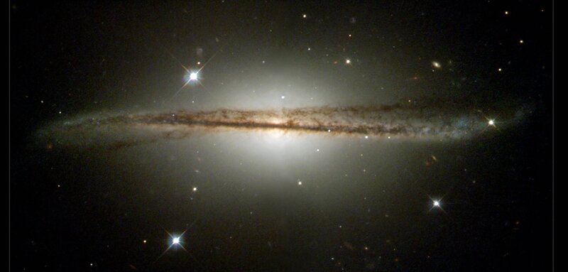 Edge-on spiral galaxy