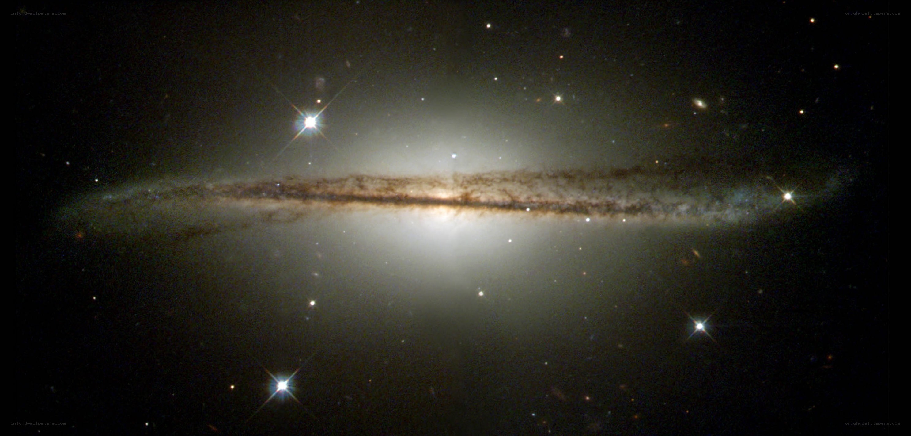Edge-on spiral galaxy