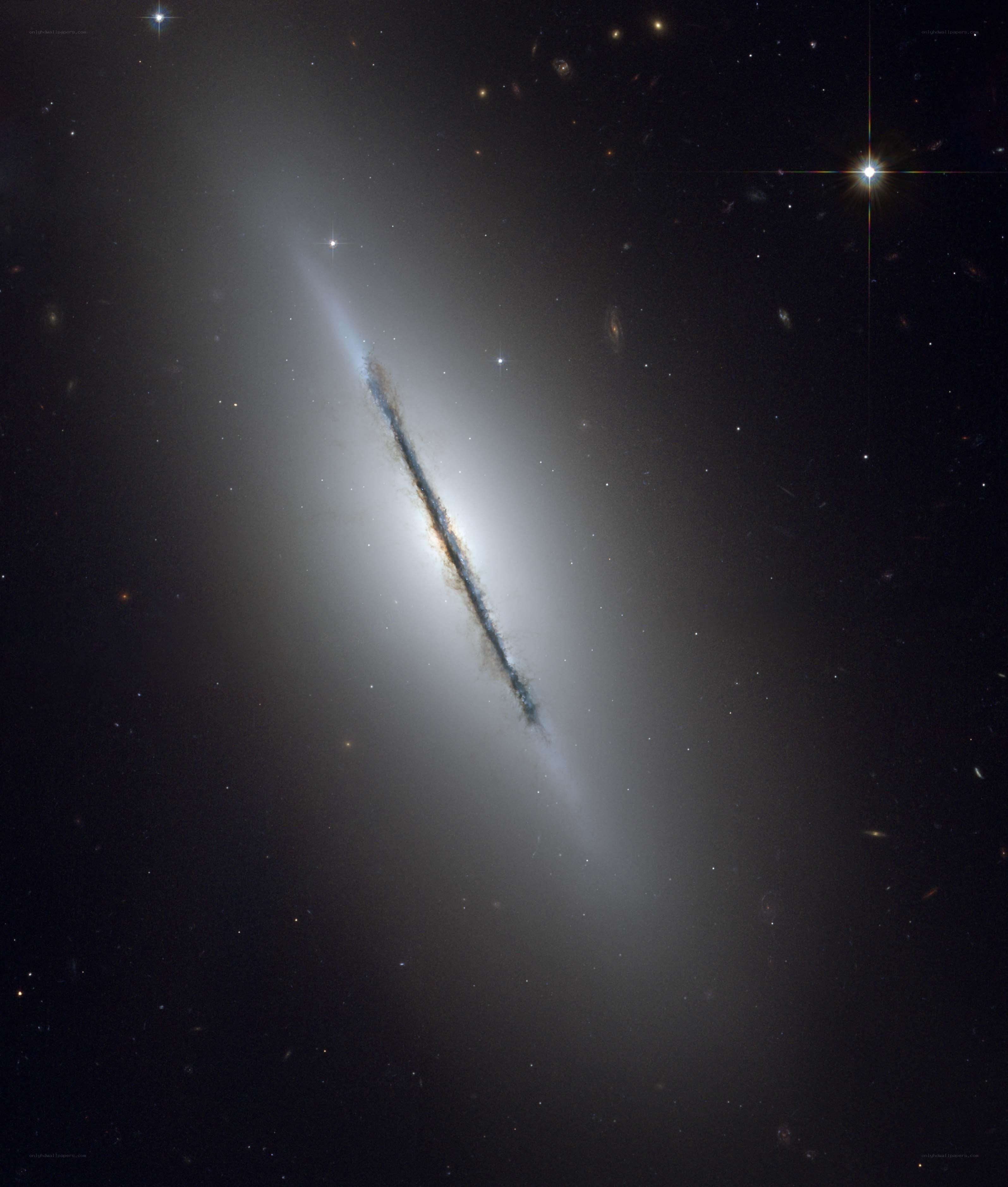 Edge-on spiral galaxy