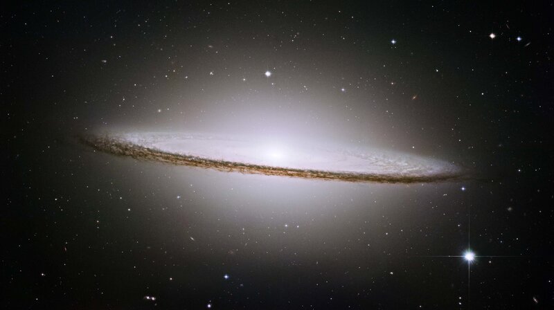 Edge-on spiral galaxy