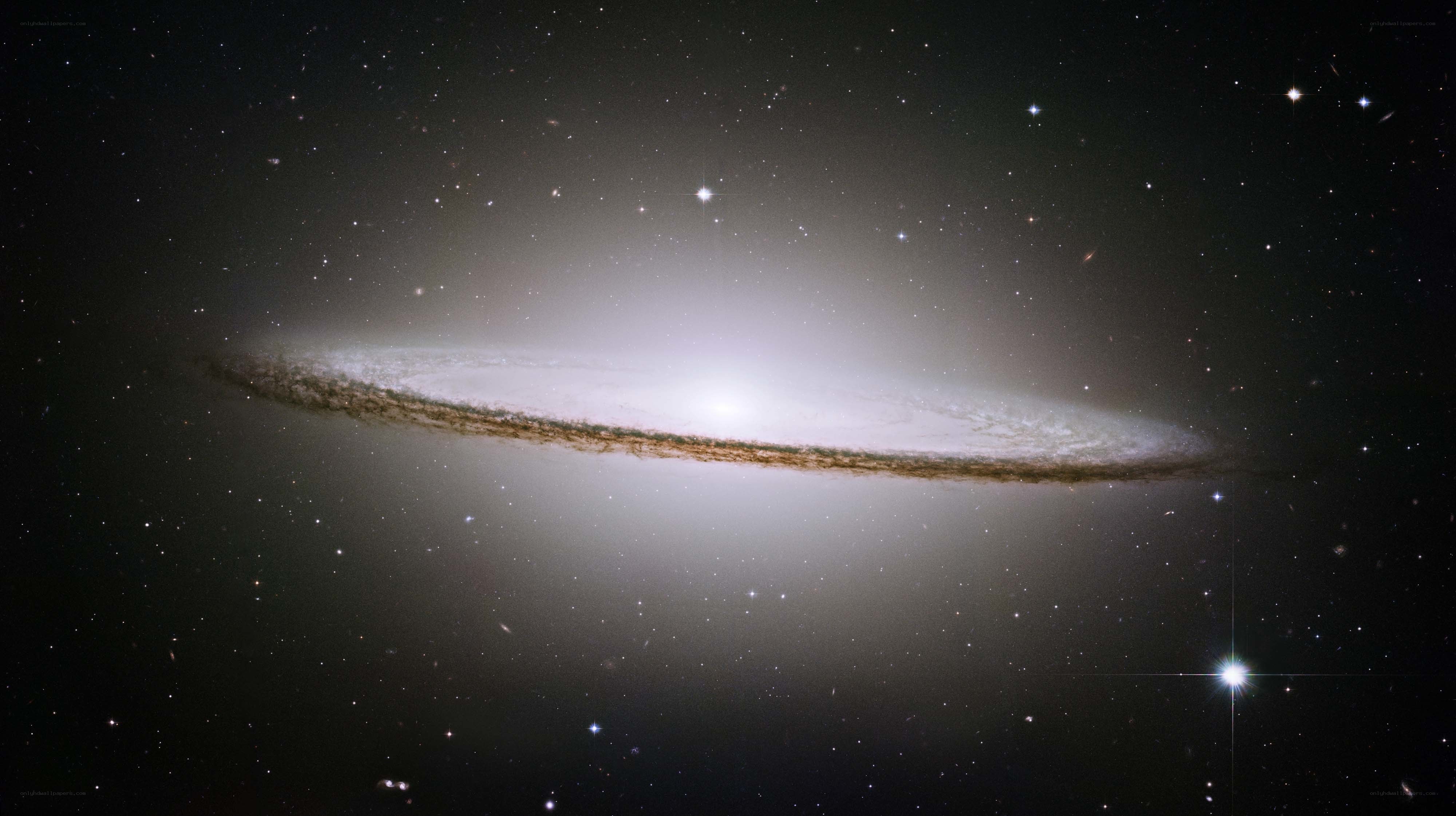 Edge-on spiral galaxy