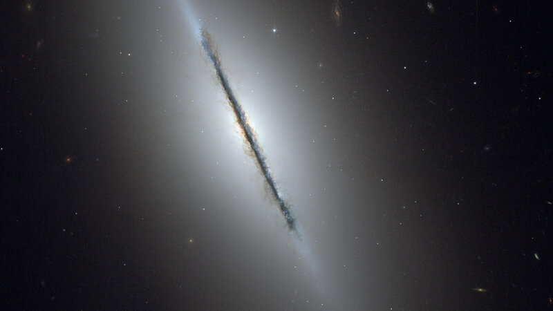 Edge-on spiral galaxy