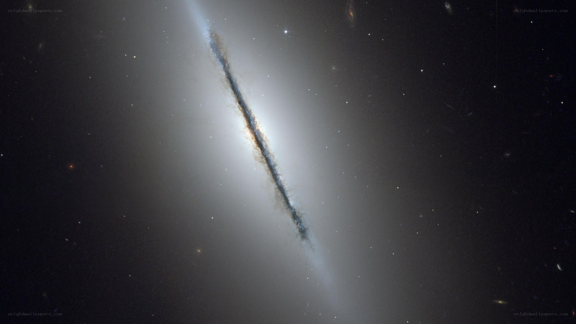 Edge-on spiral galaxy