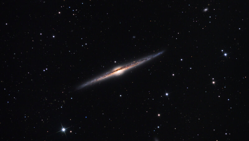 Edge-on spiral galaxy