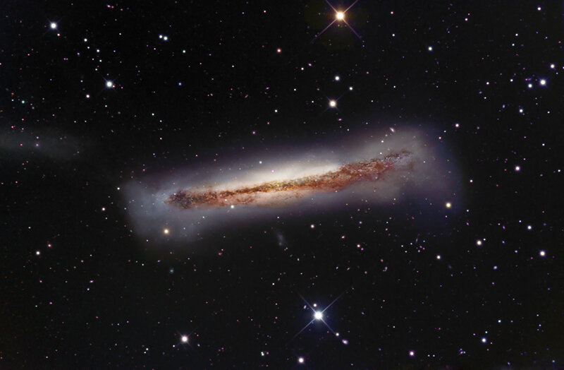 Edge-on spiral galaxy