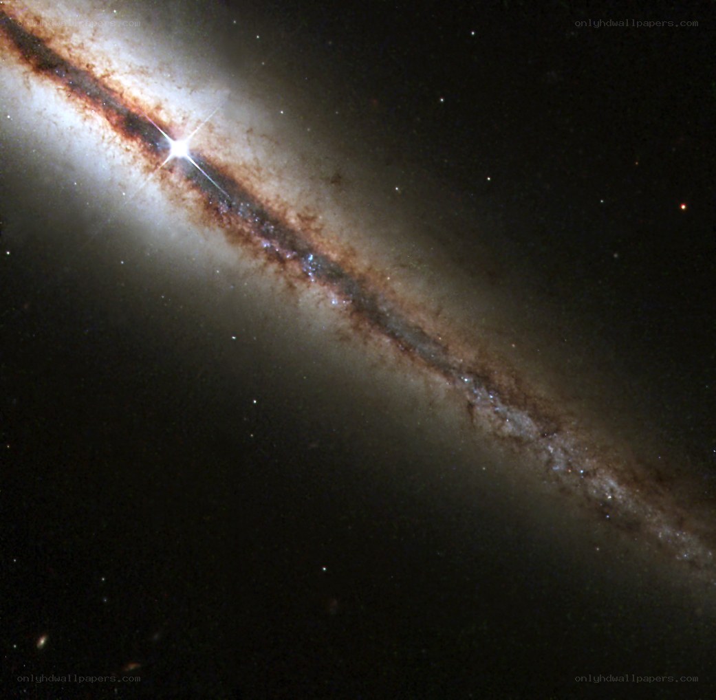 Edge-on spiral galaxy