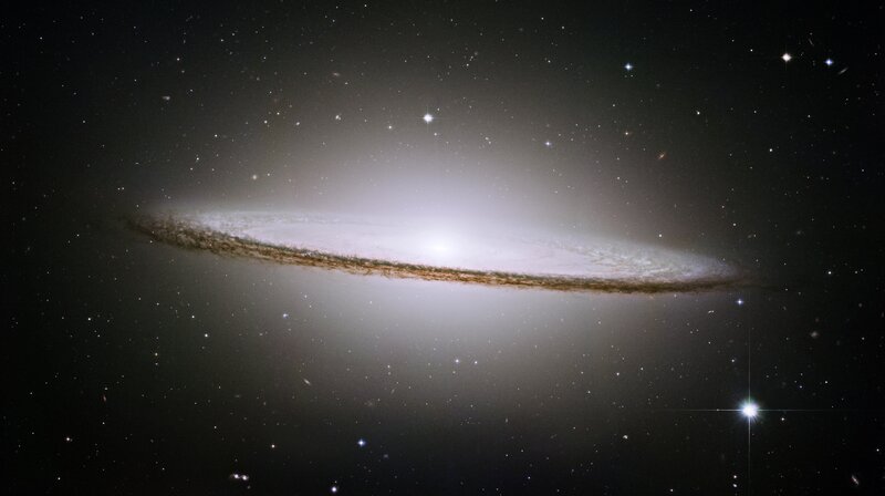 Edge-on spiral galaxy