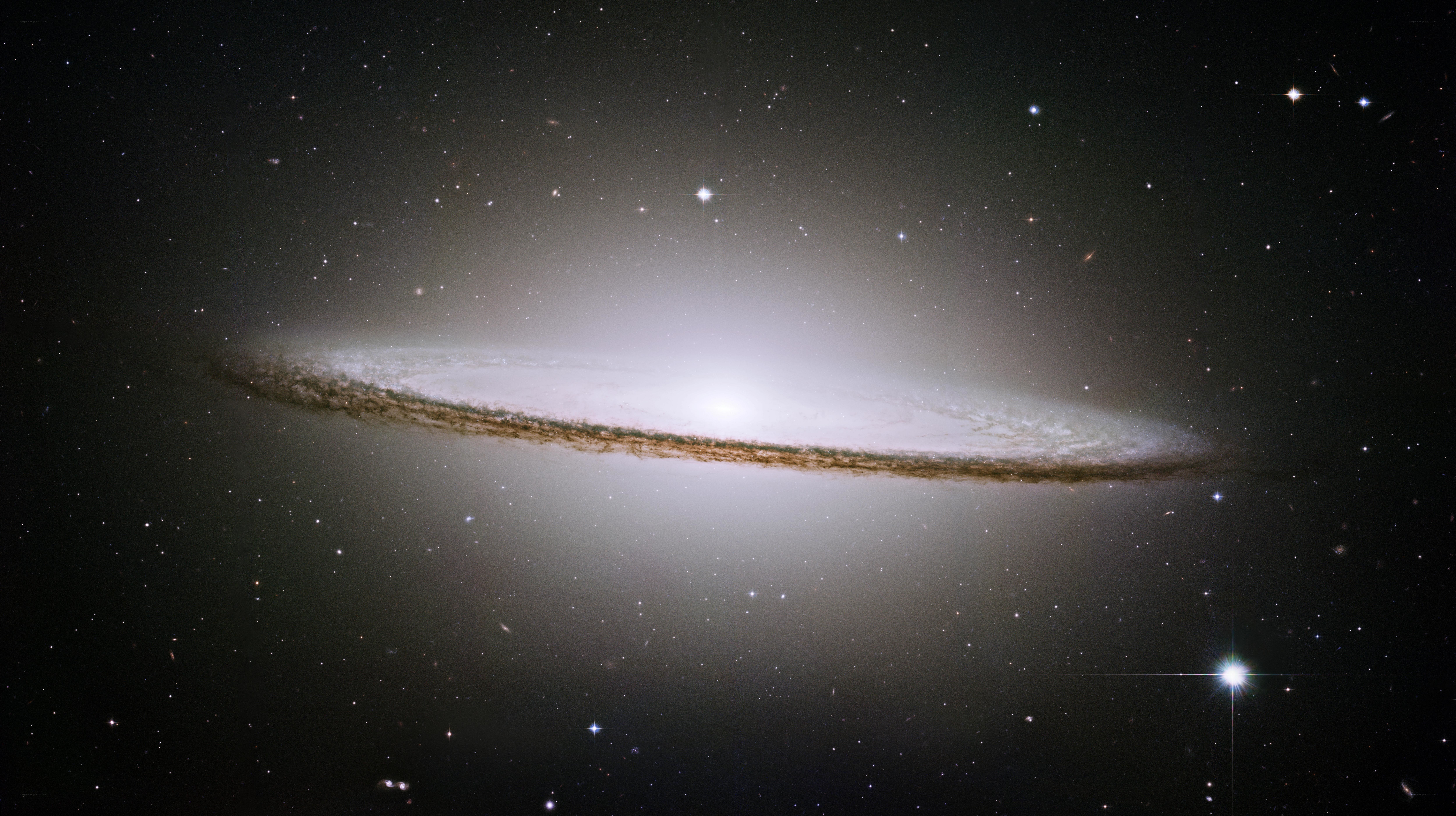 Edge-on spiral galaxy