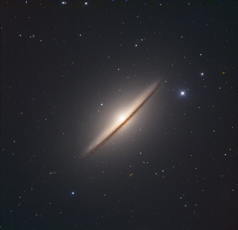 Edge-on spiral galaxy