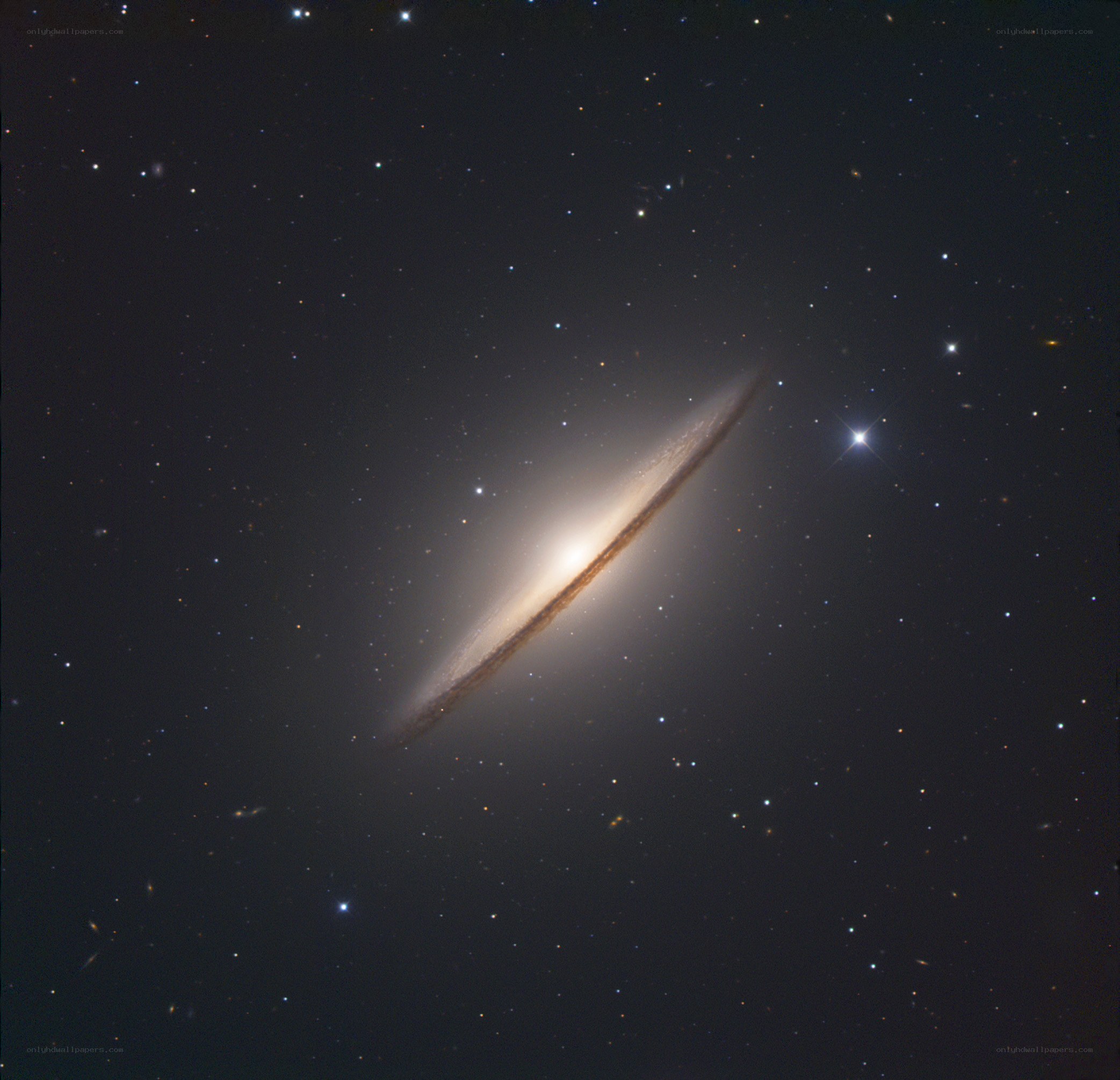 Edge-on spiral galaxy