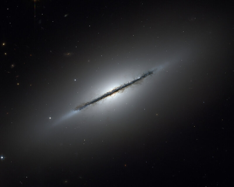 Edge-on spiral galaxy