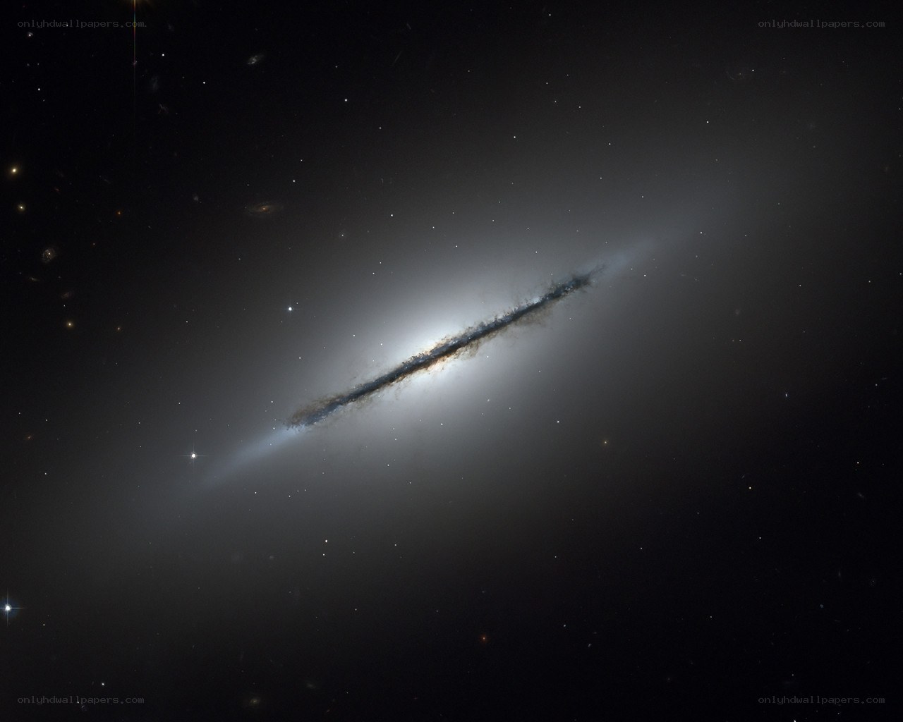 Edge-on spiral galaxy