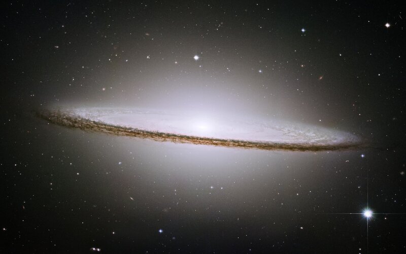 Edge-on spiral galaxy