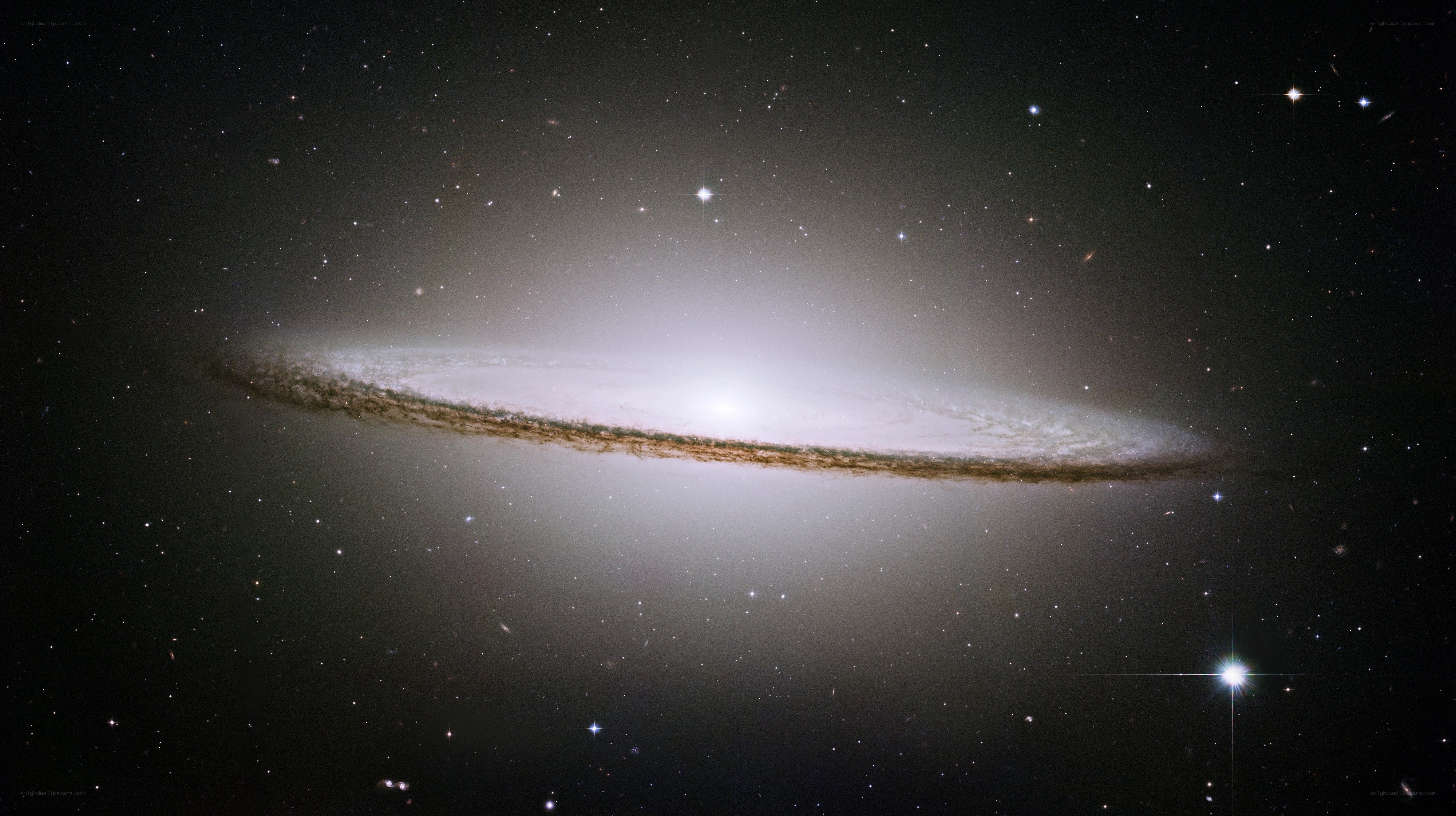 Edge-on spiral galaxy