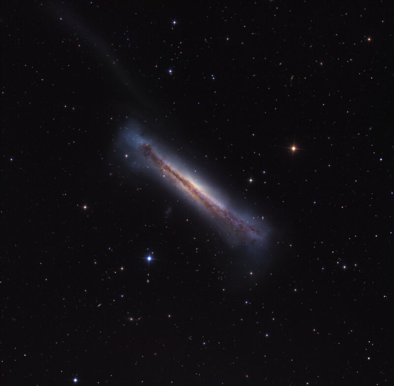 Edge-on spiral galaxy