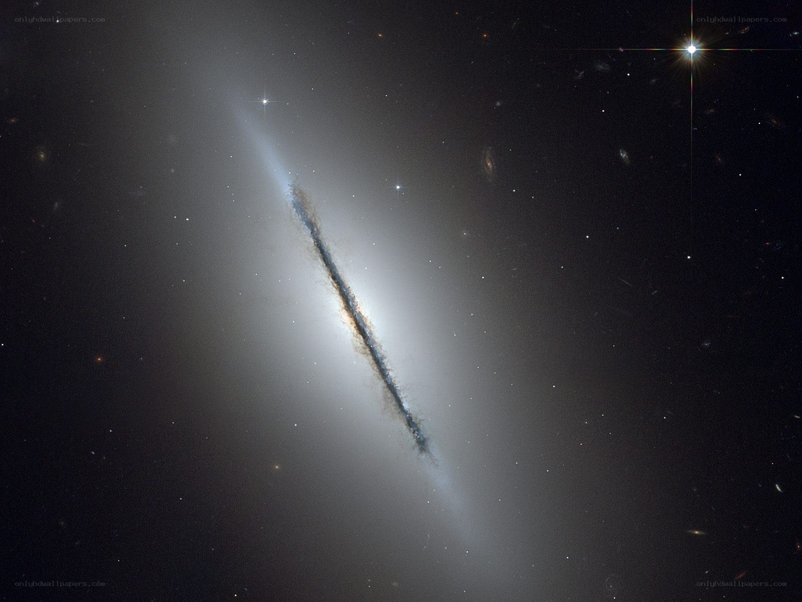 Edge-on spiral galaxy