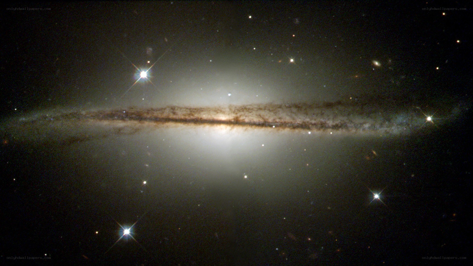 Edge-on spiral galaxy