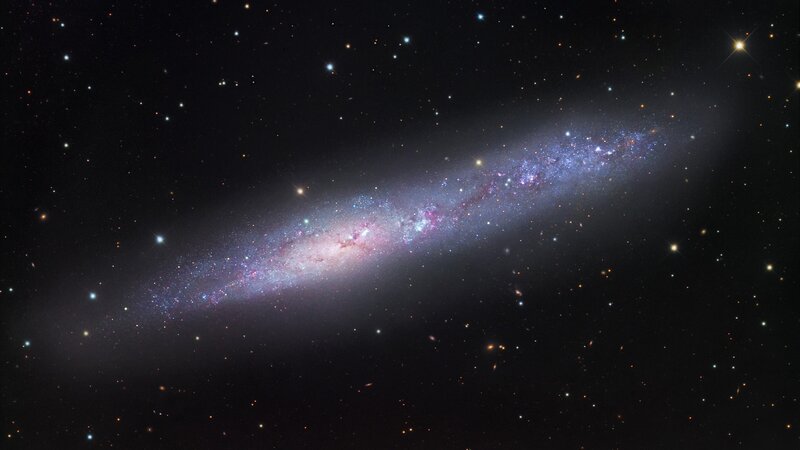 Edge-on spiral galaxy