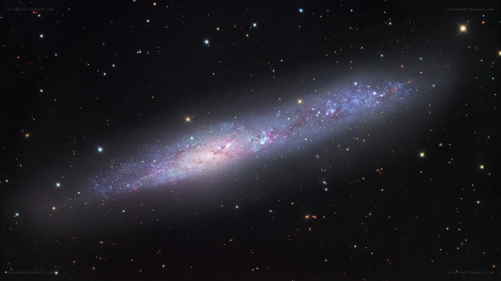 Edge-on spiral galaxy