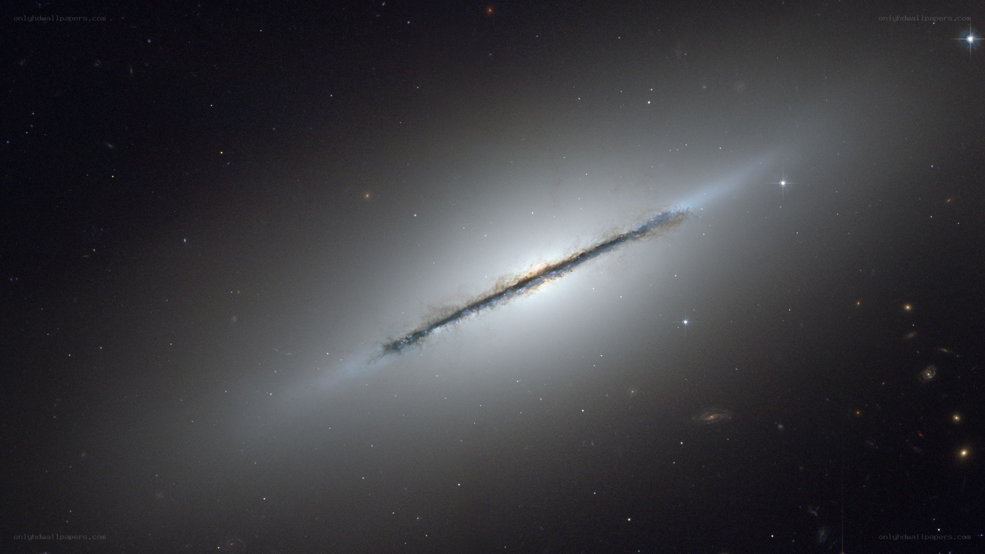 Edge-on spiral galaxy