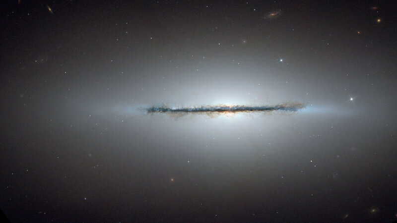 Edge-on spiral galaxy