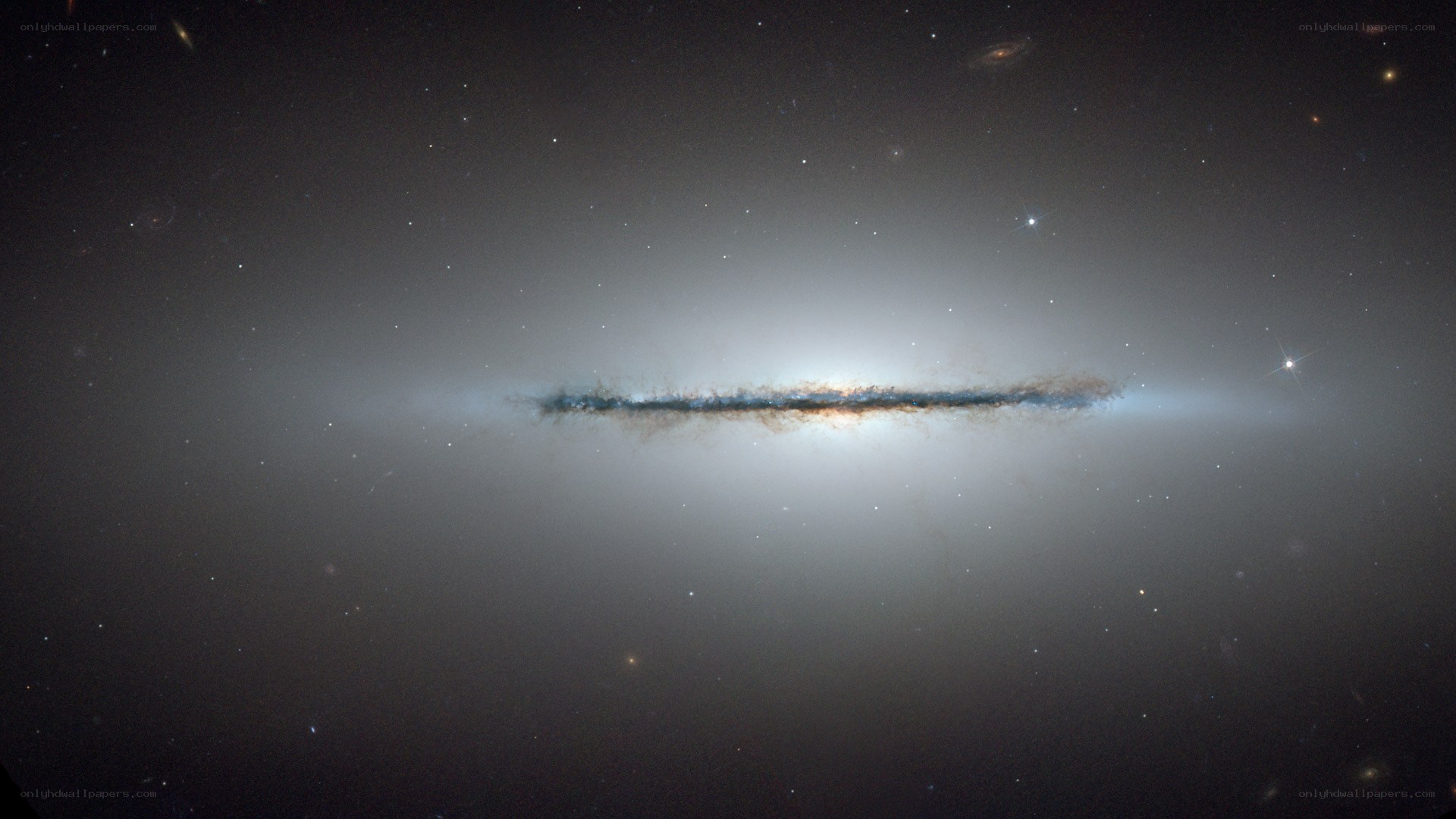 Edge-on spiral galaxy
