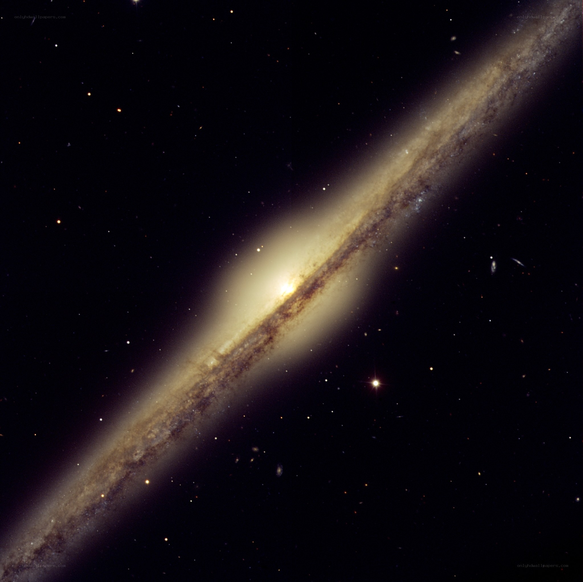 Edge-on spiral galaxy