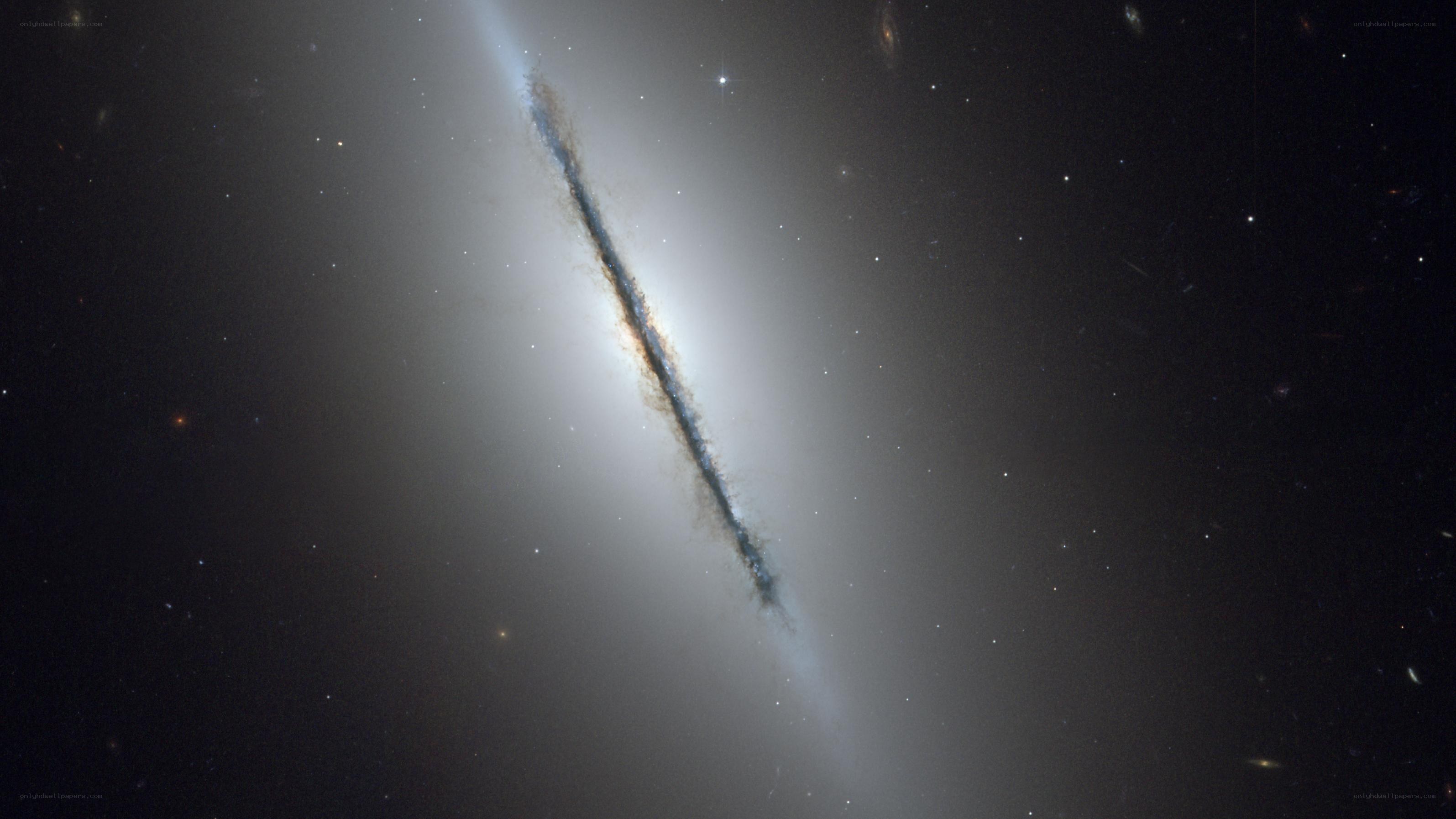 Edge-on spiral galaxy