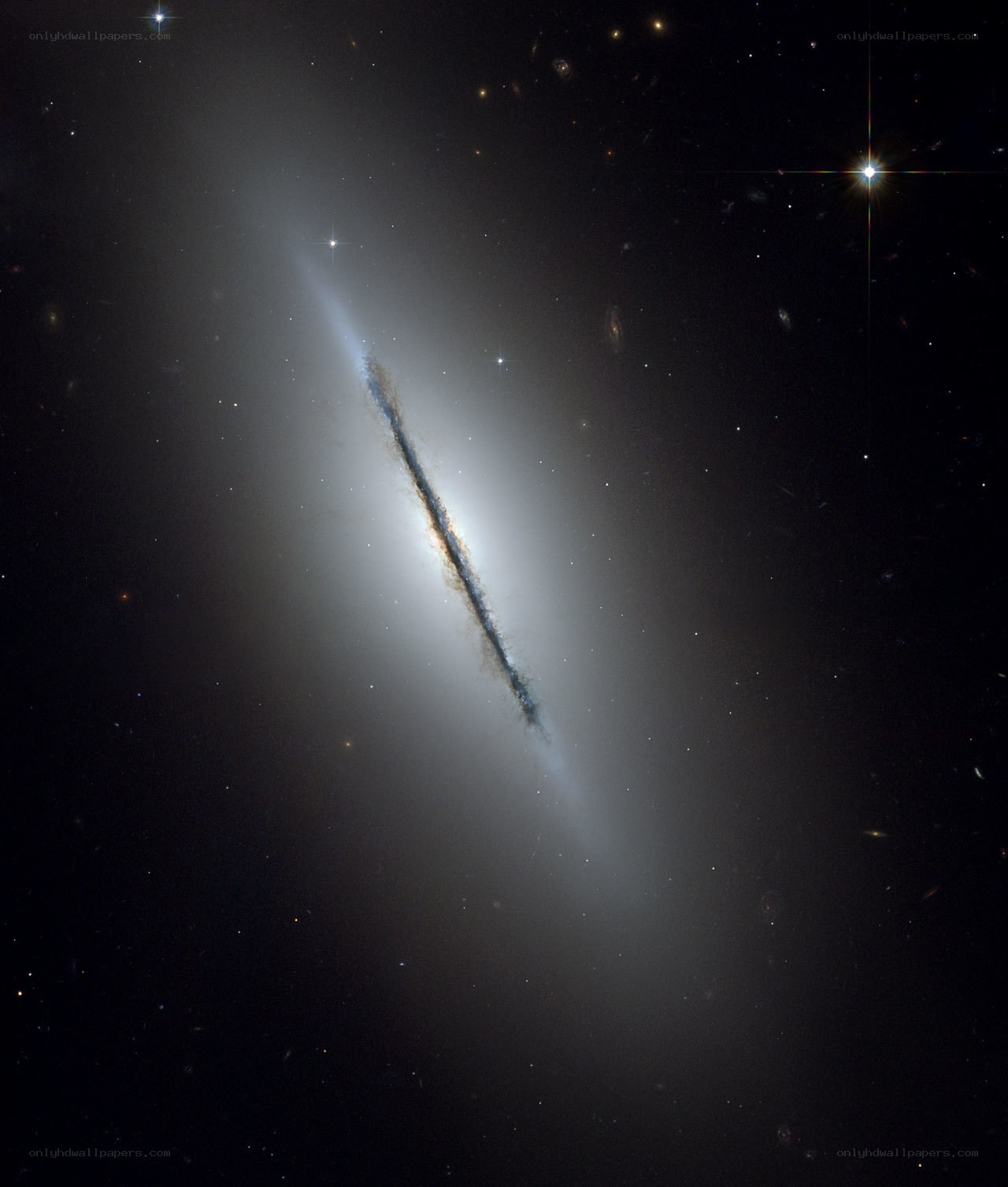 Edge-on spiral galaxy