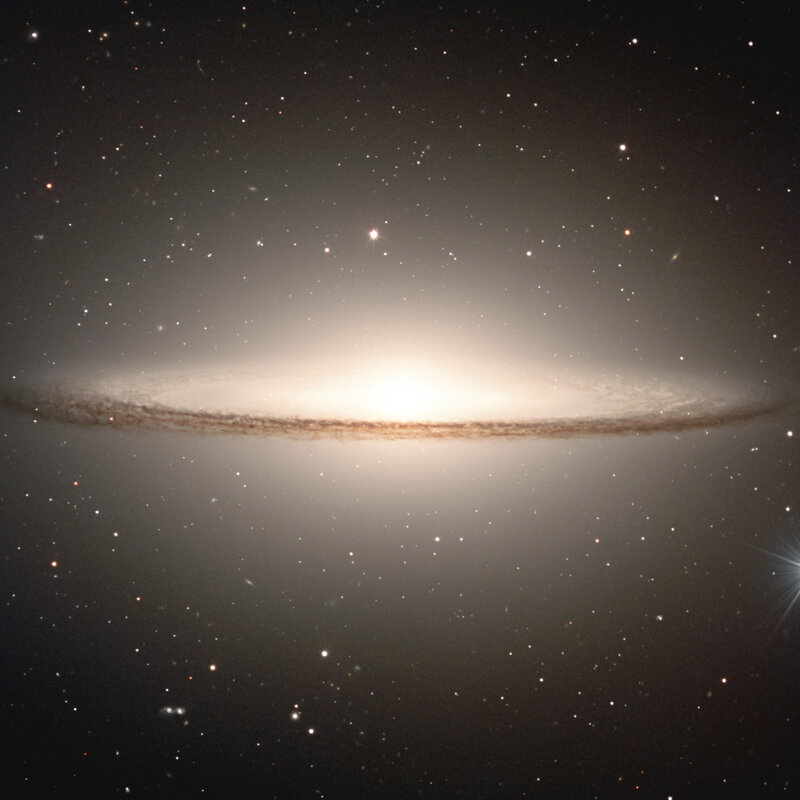 Edge-on spiral galaxy