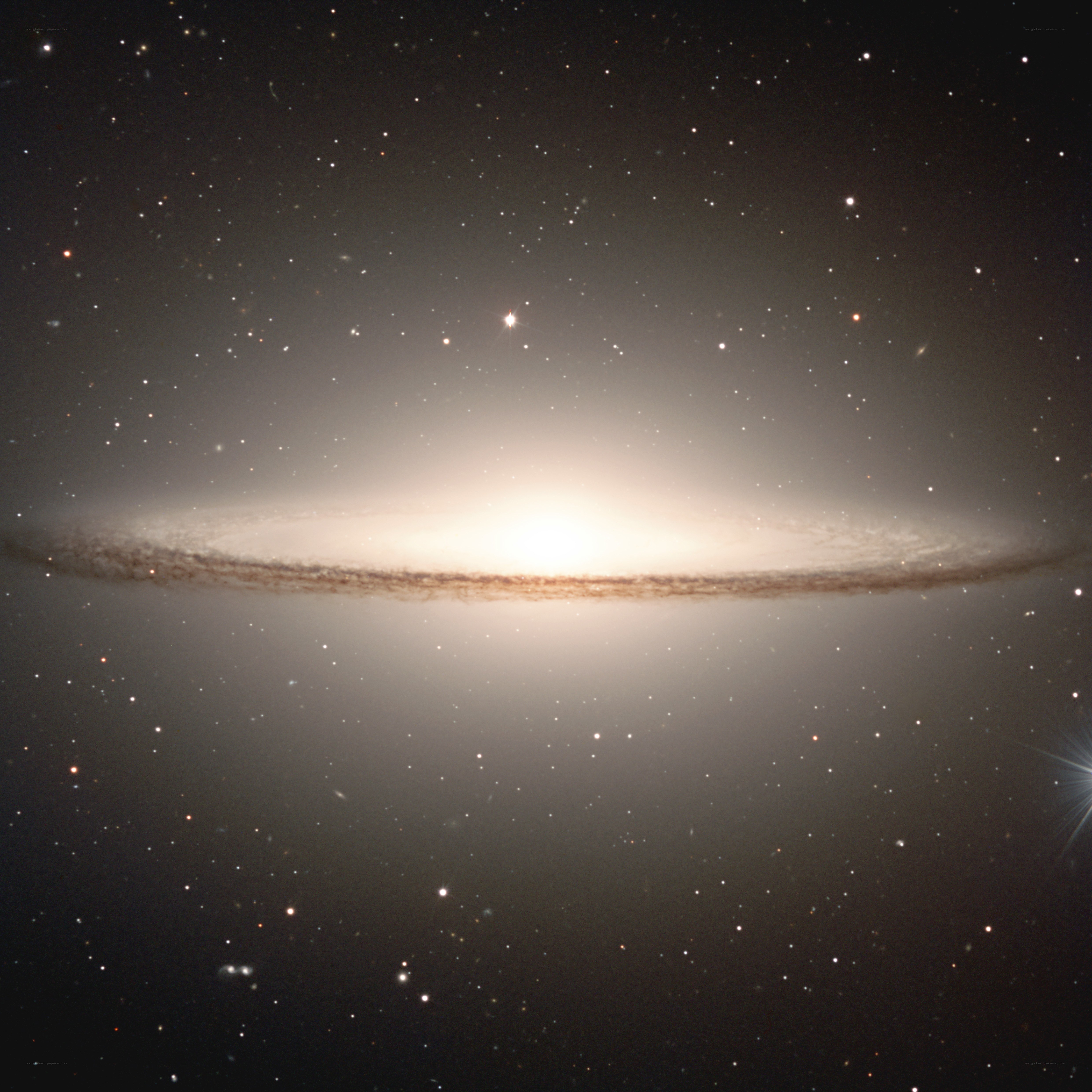 Edge-on spiral galaxy
