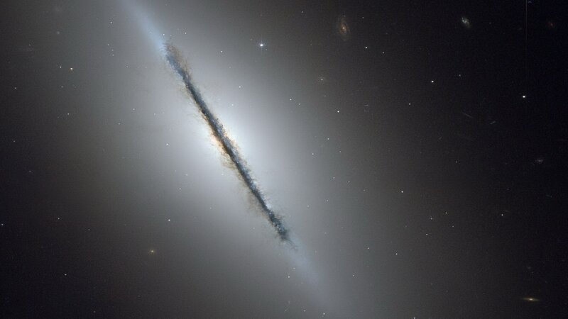 Edge-on spiral galaxy