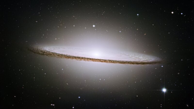 Edge-on spiral galaxy