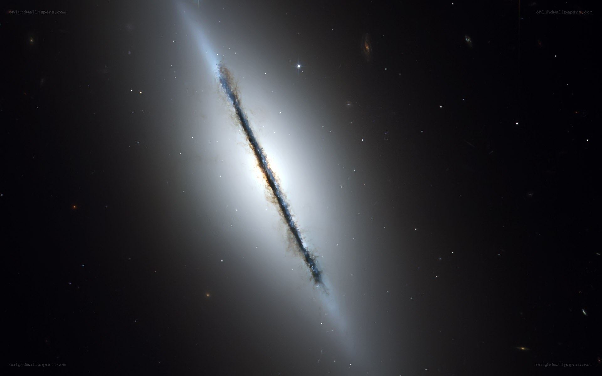 Edge-on spiral galaxy
