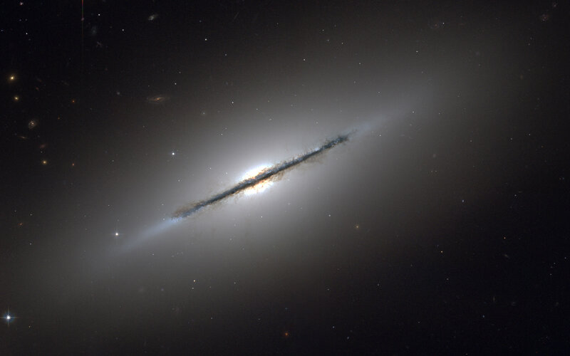 Edge-on spiral galaxy