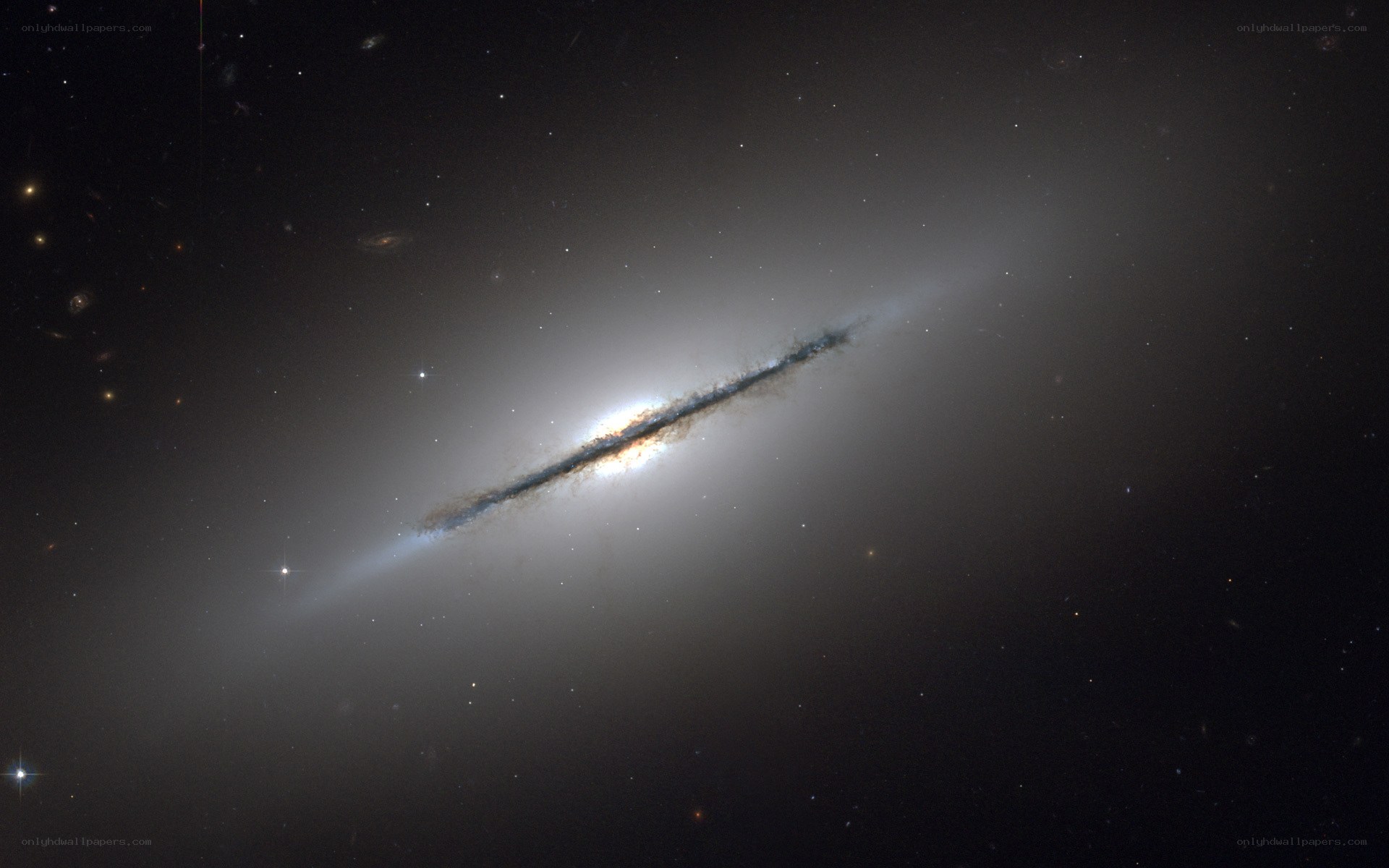Edge-on spiral galaxy