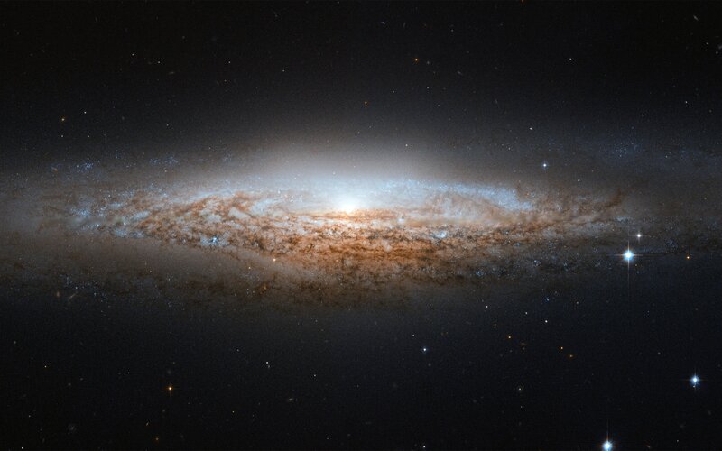 Edge-on spiral galaxy