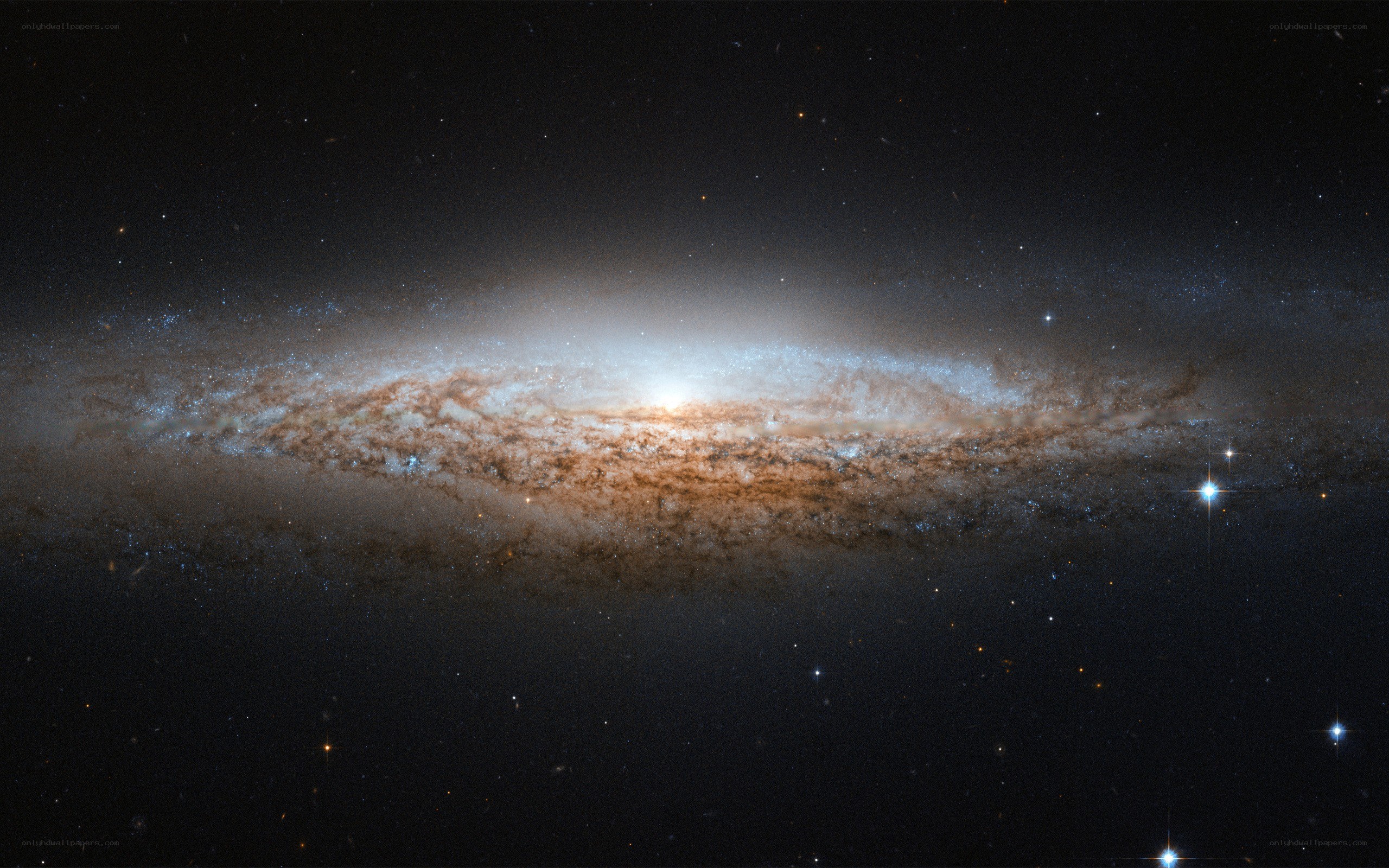 Edge-on spiral galaxy