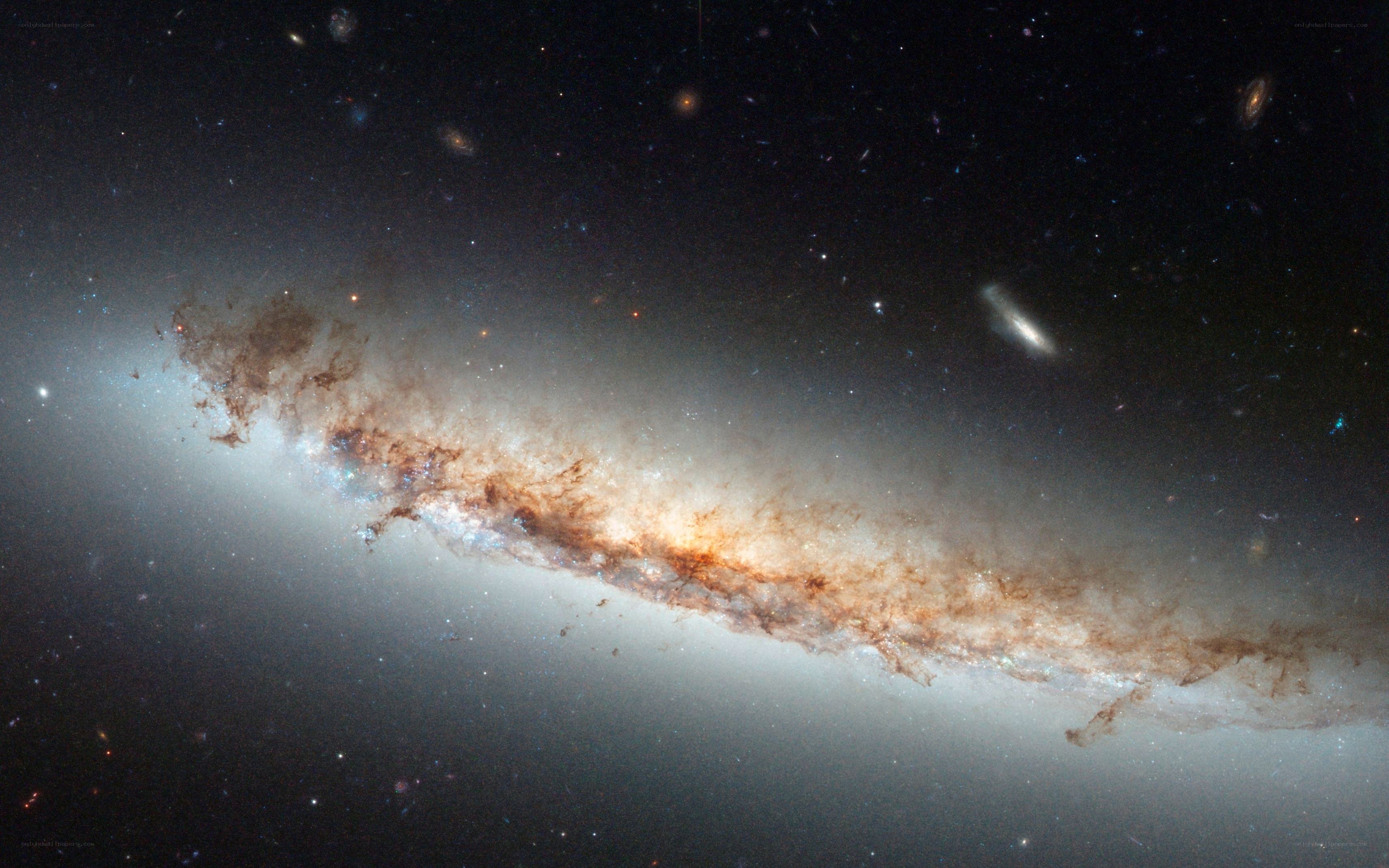 Edge-on spiral galaxy