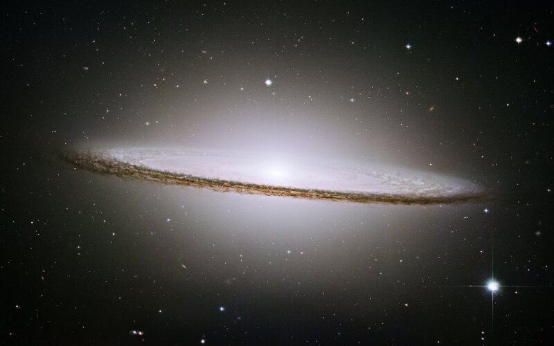 Edge-on spiral galaxy