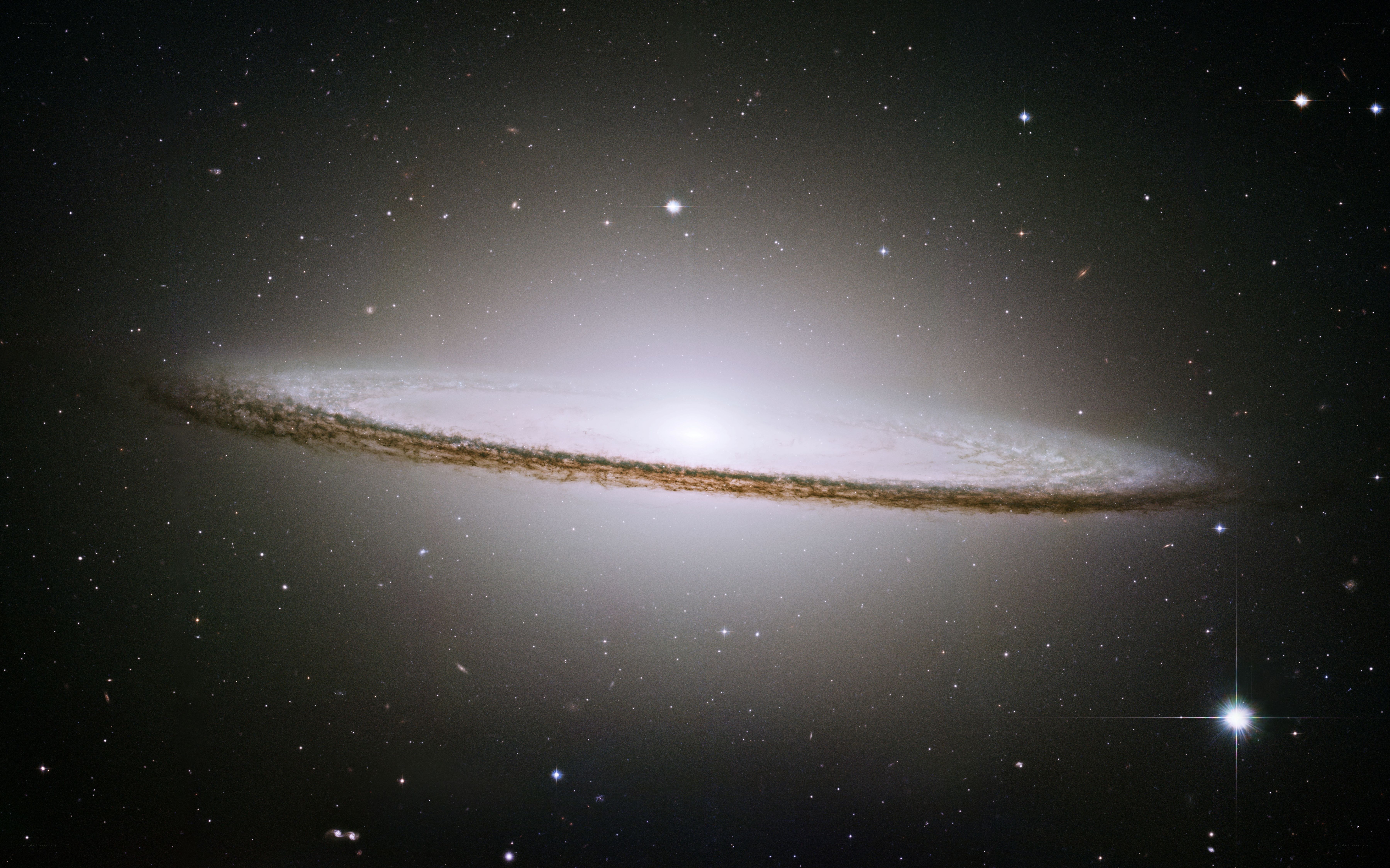 Edge-on spiral galaxy