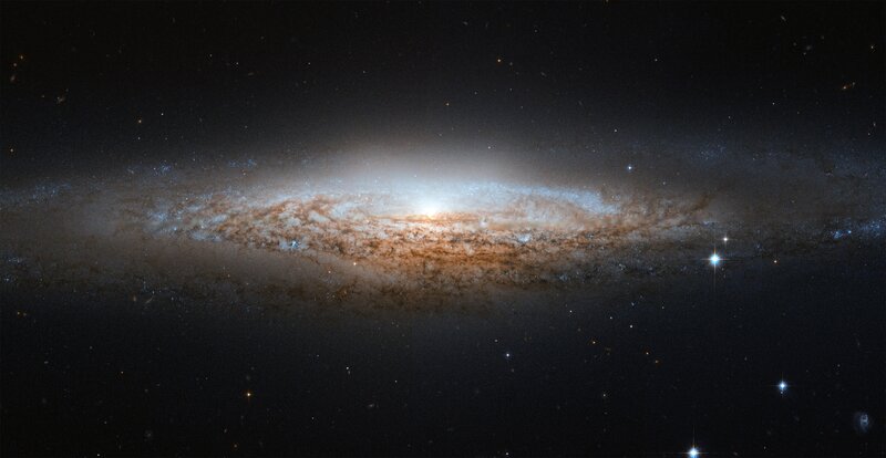 Edge-on spiral galaxy
