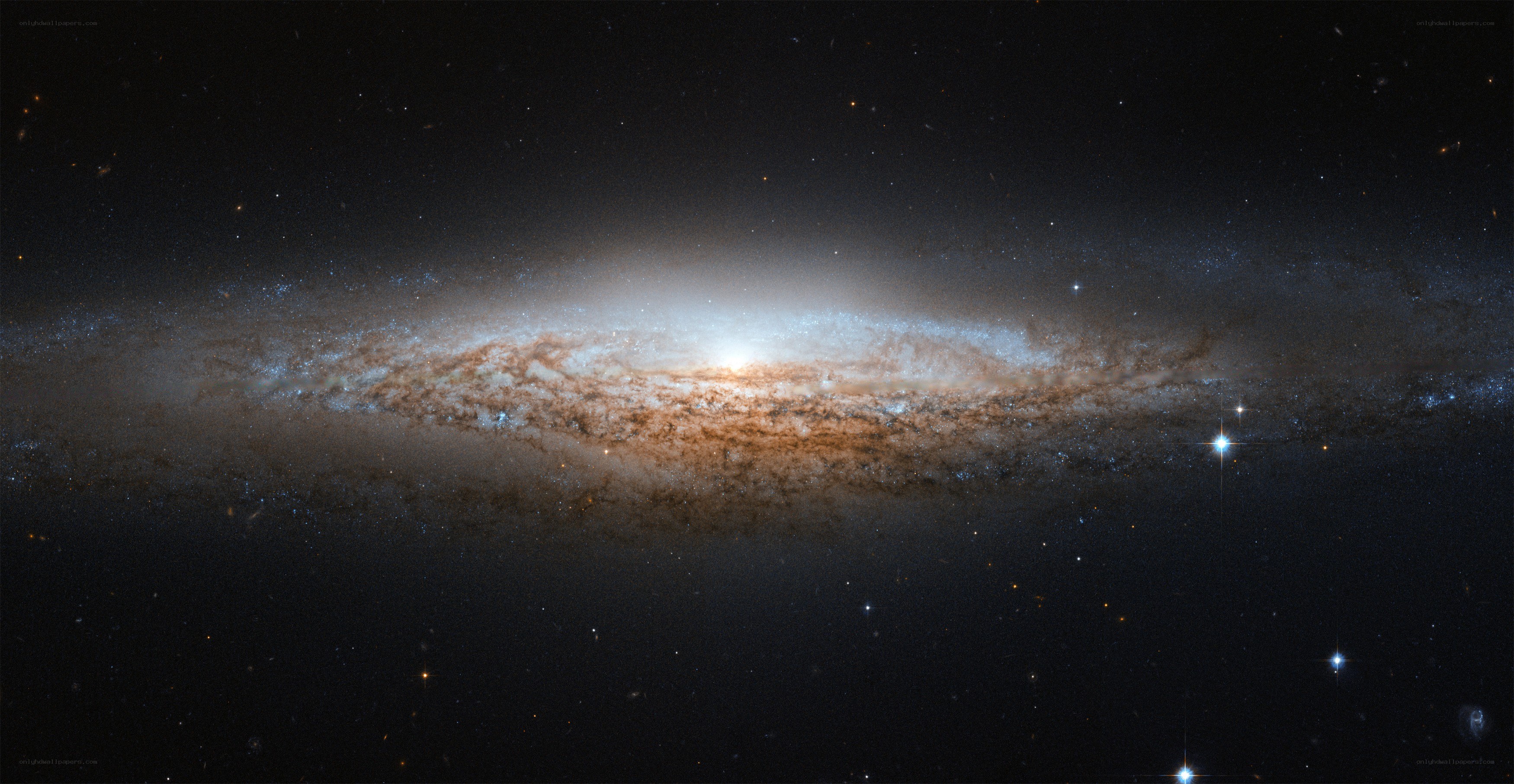Edge-on spiral galaxy